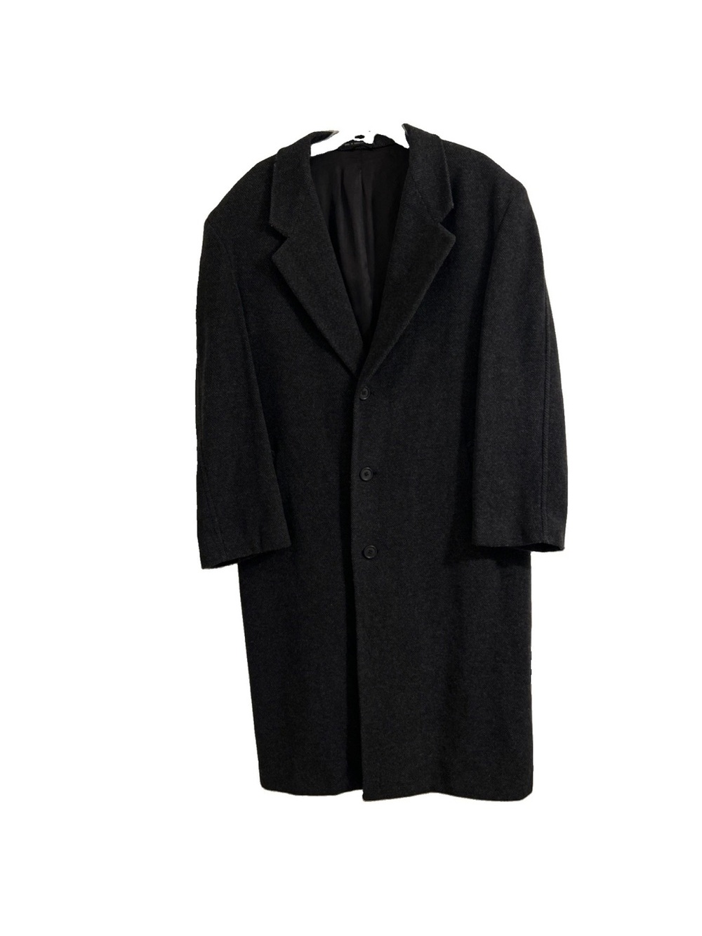 Ralph Lauren Over Coat Men’s 40R Charcoal Gray Herringbone Long Gray